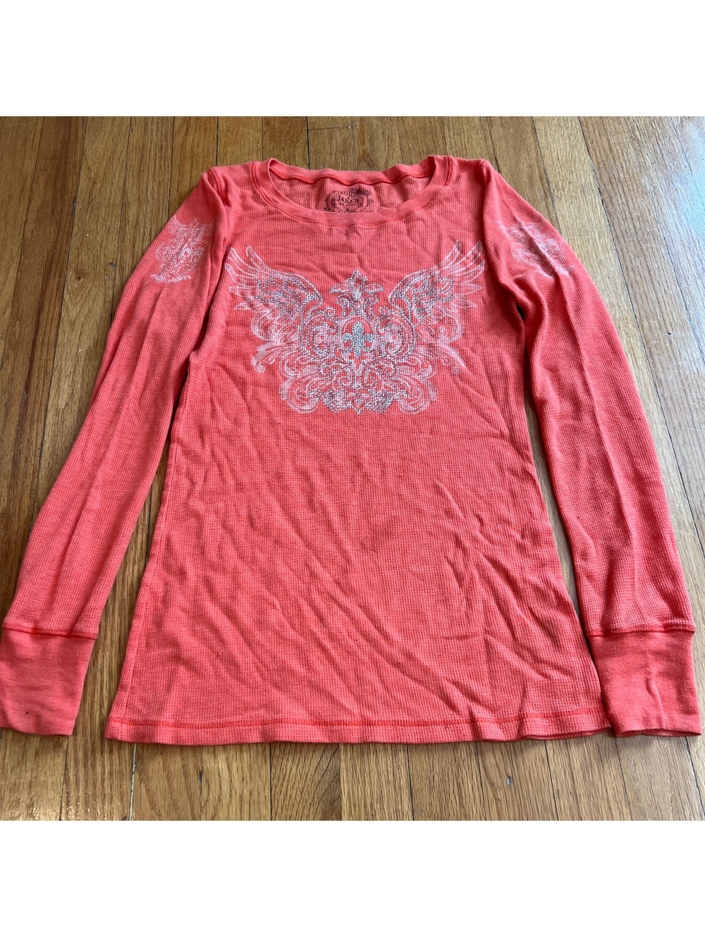 Vintage y2k grunge emo graphic design fitted long sleeve